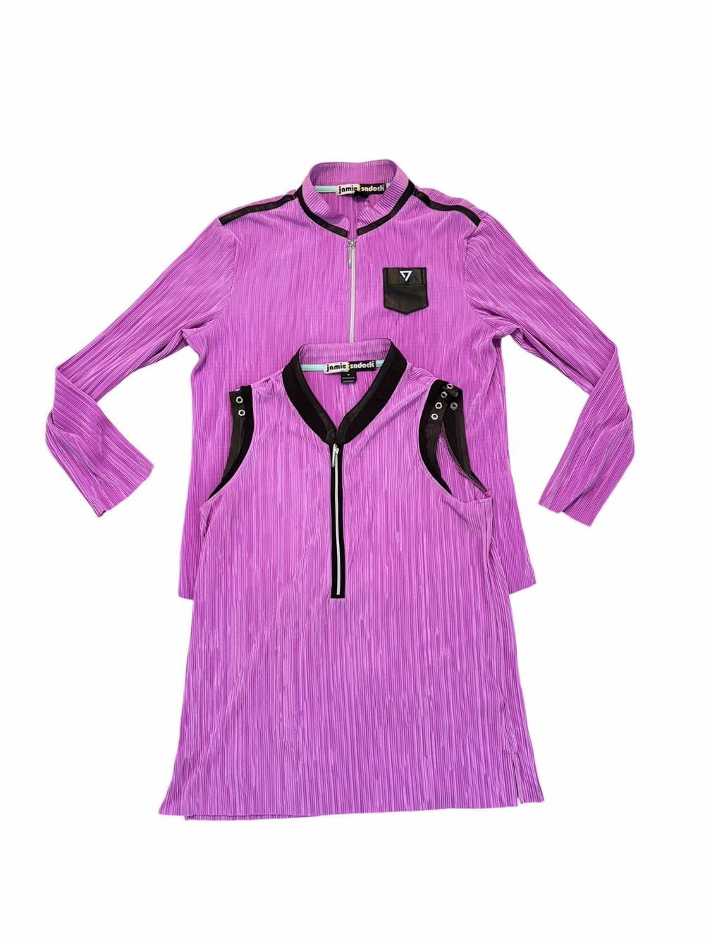 Jamie Sadock 2 Pc Golf Set Purple Pleated Top M Jacket L Mixed Sizes